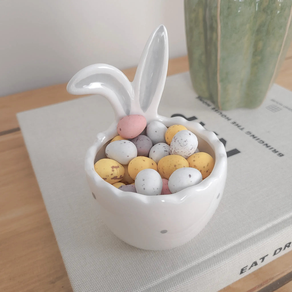 Ceramic Bunny Ears Egg Bowl