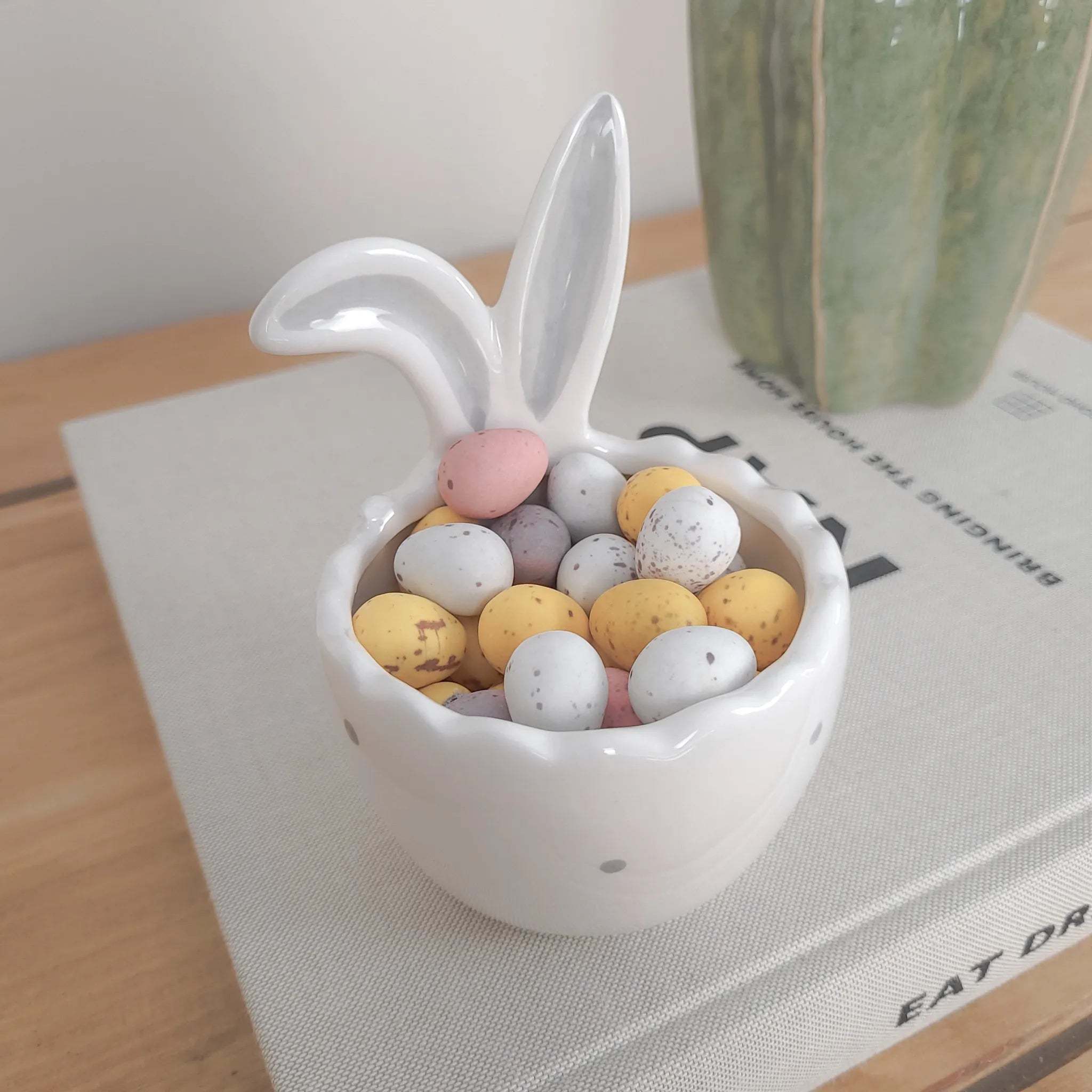 Ceramic Bunny Ears Egg Bowl