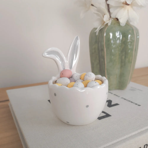 Ceramic Bunny Ears Egg Bowl