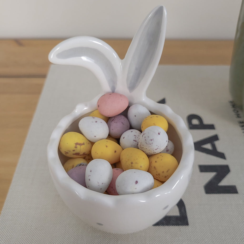 Ceramic Bunny Ears Egg Bowl