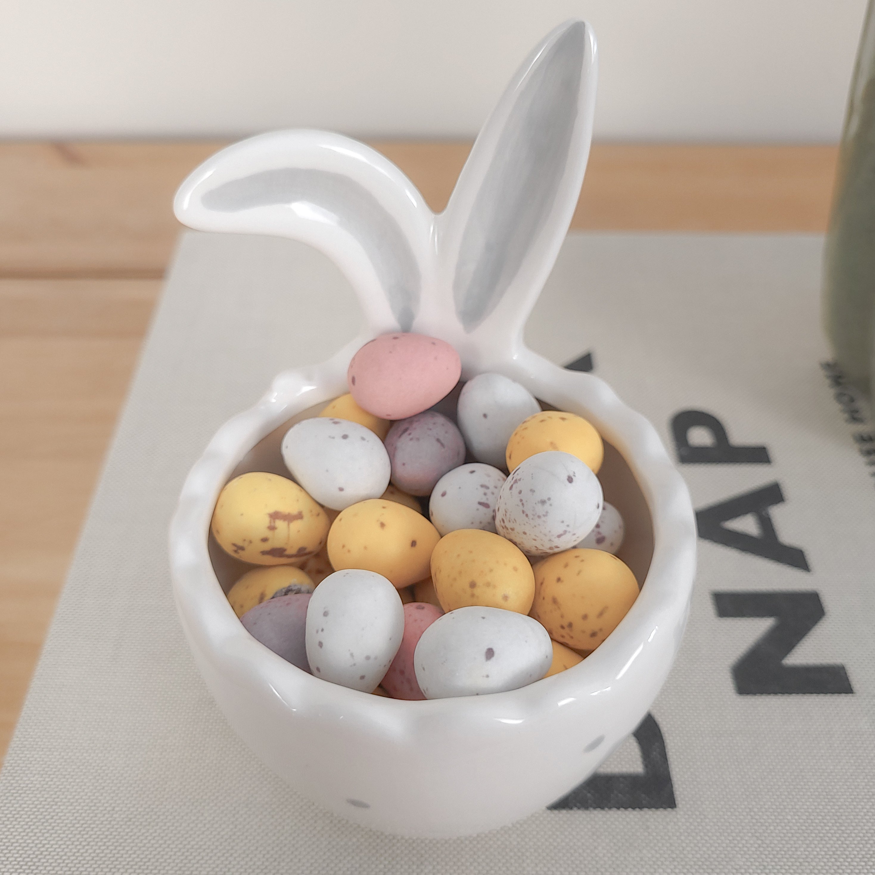 Ceramic Bunny Ears Egg Bowl