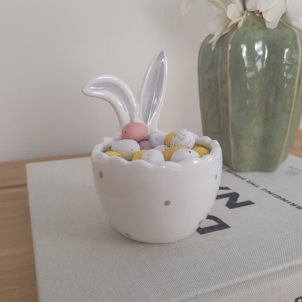 Ceramic Bunny Ears Egg Bowl