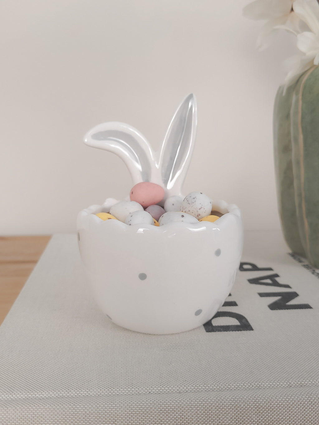 Ceramic Bunny Ears Egg Bowl