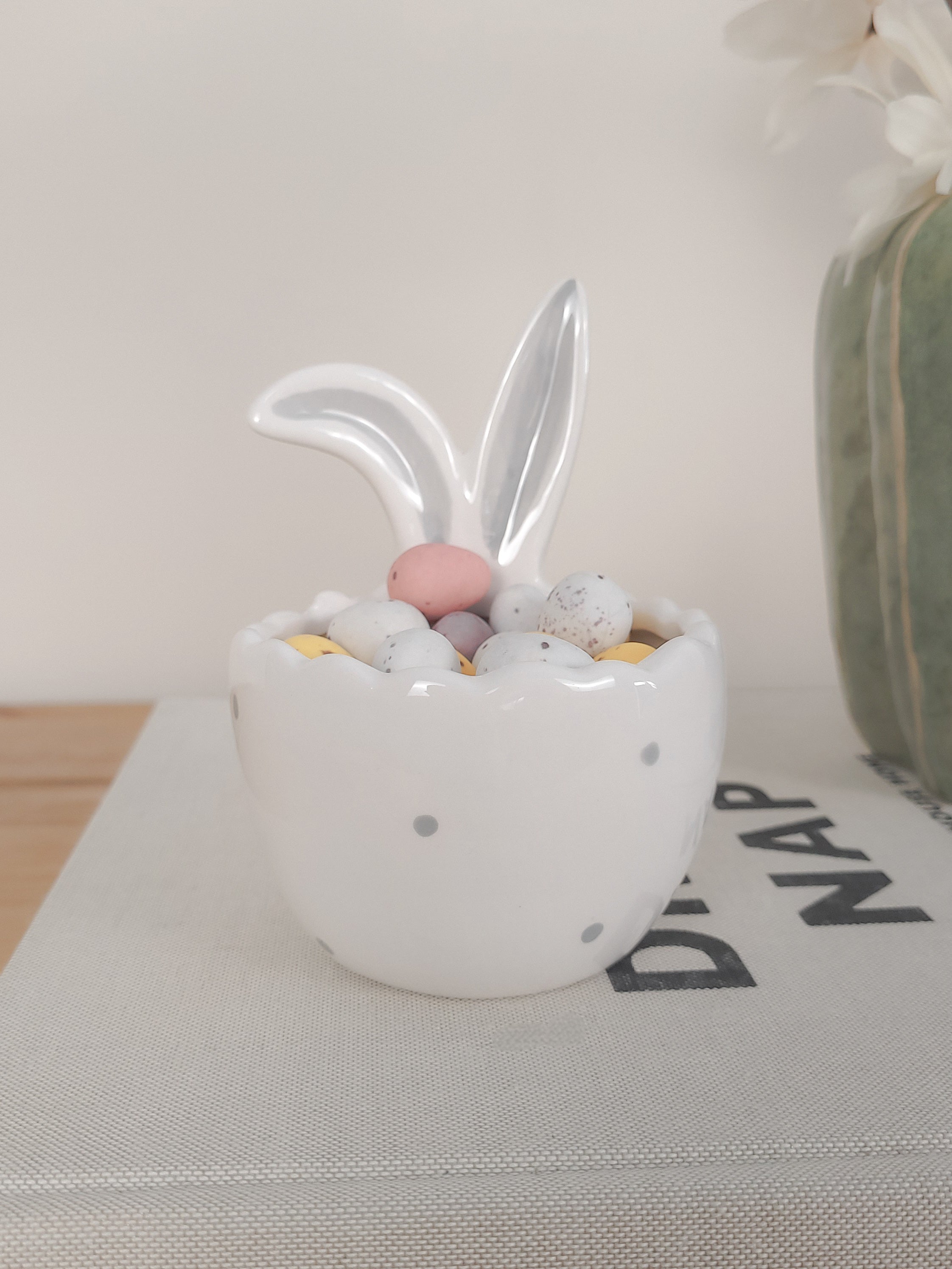 Ceramic Bunny Ears Egg Bowl