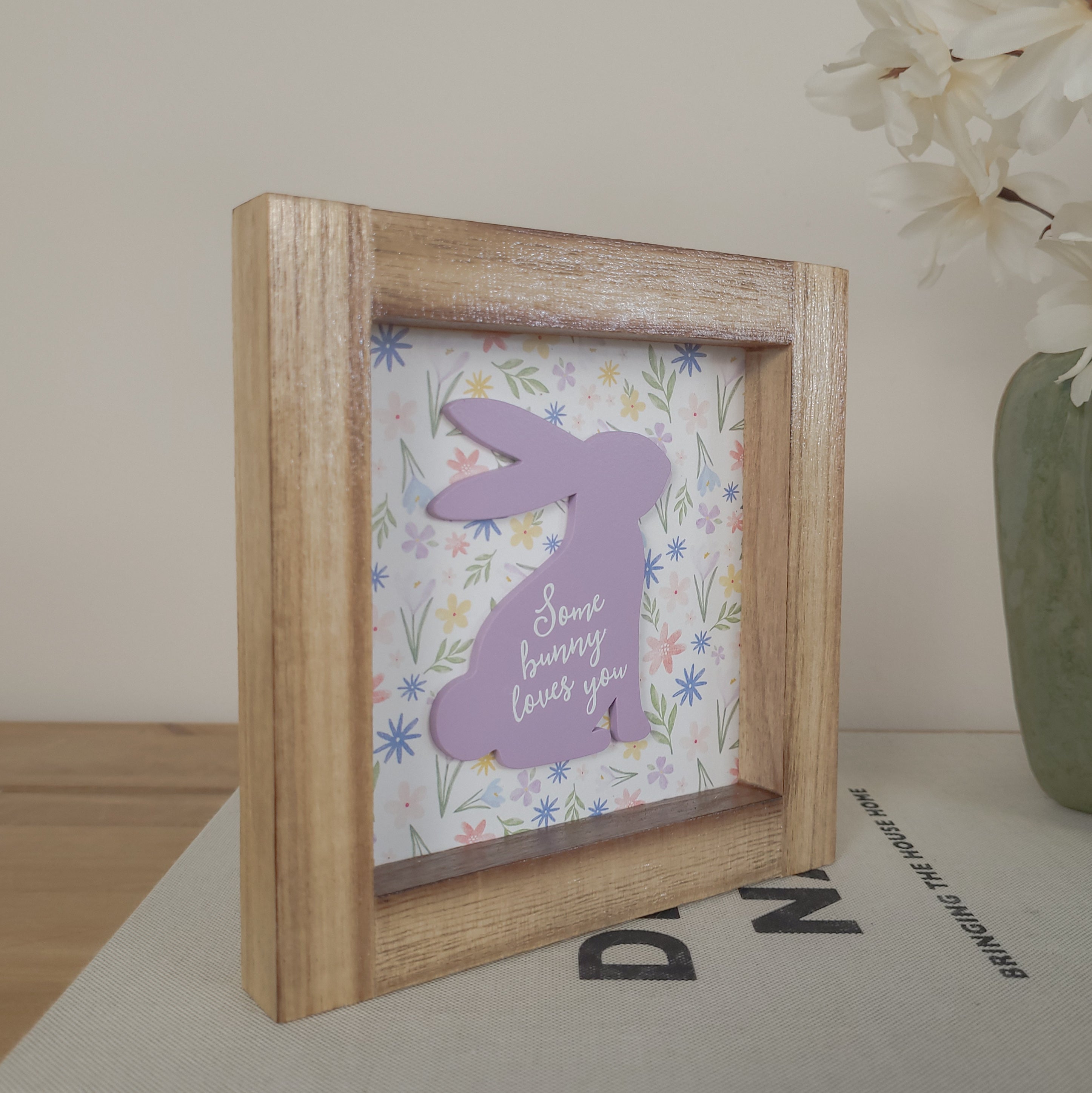 Some Bunny Loves You Wooden Framed Sign