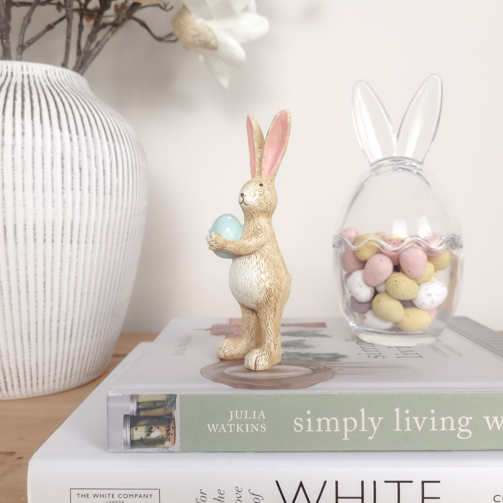 Rabbit Holding Green Egg Ornament