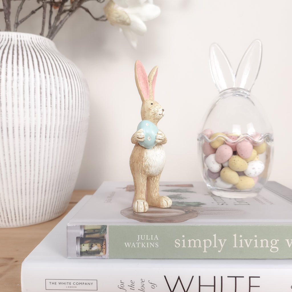 Rabbit Holding Green Egg Ornament