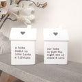 Ceramic House Ornaments with Quotes 9.4cm