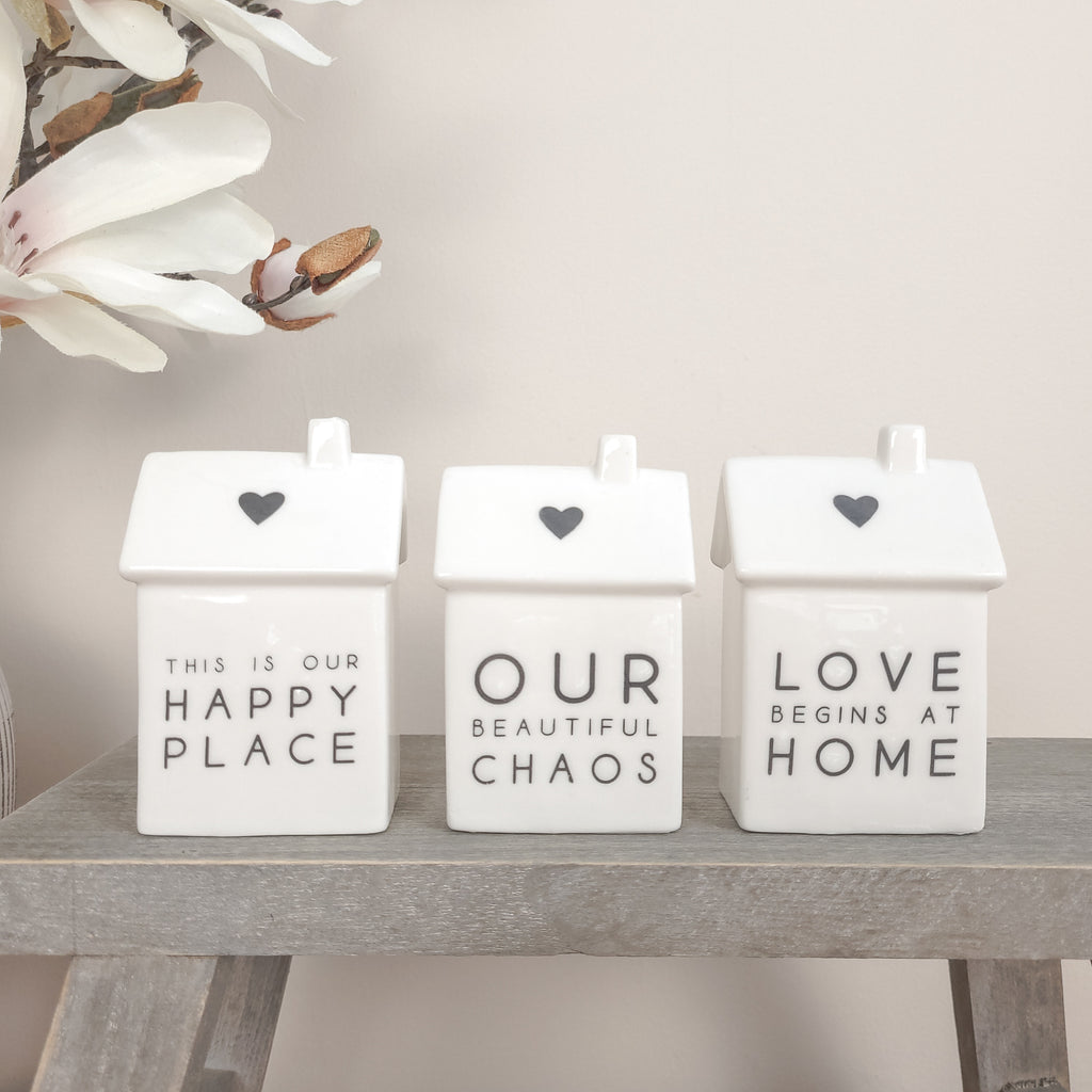 9cm Mini House Quote Ornaments