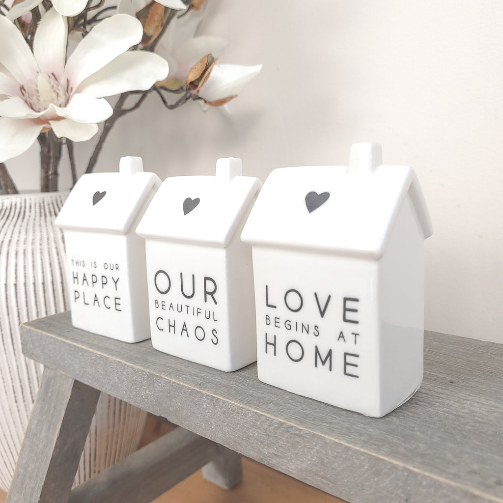 9cm Mini House Quote Ornaments