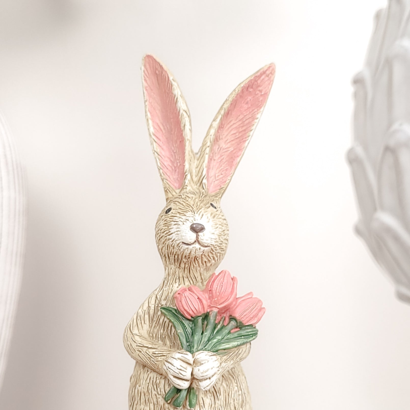 Rabbit Holding Tulips Ornament