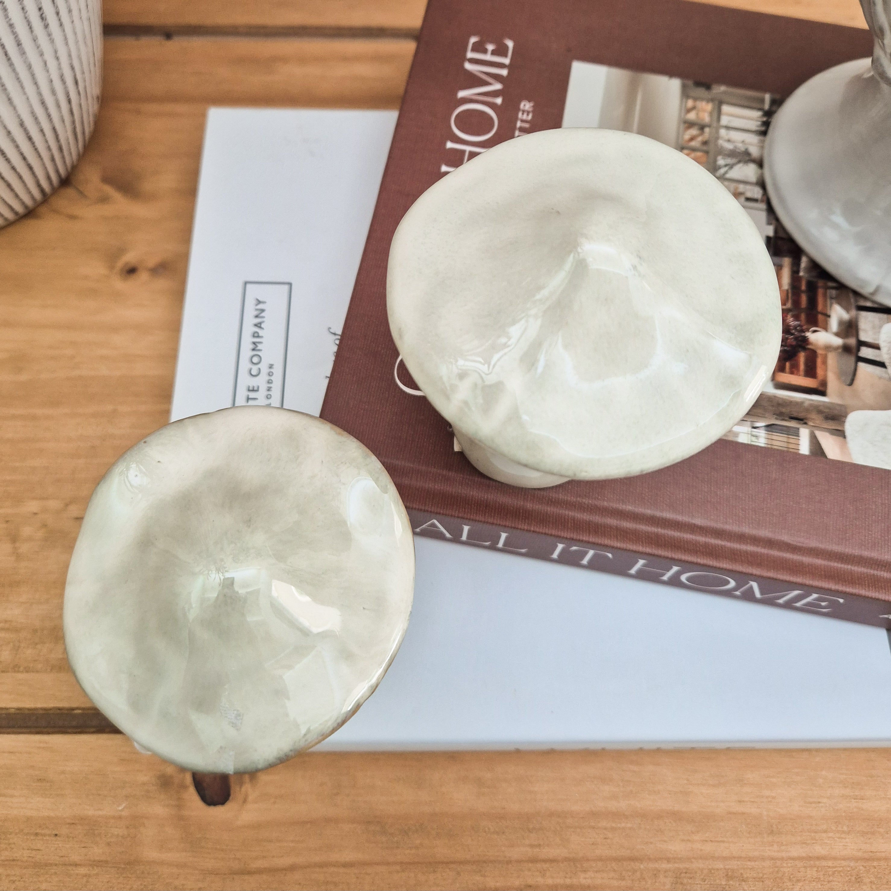 Glazed Ceramic Mushroom Ornaments
