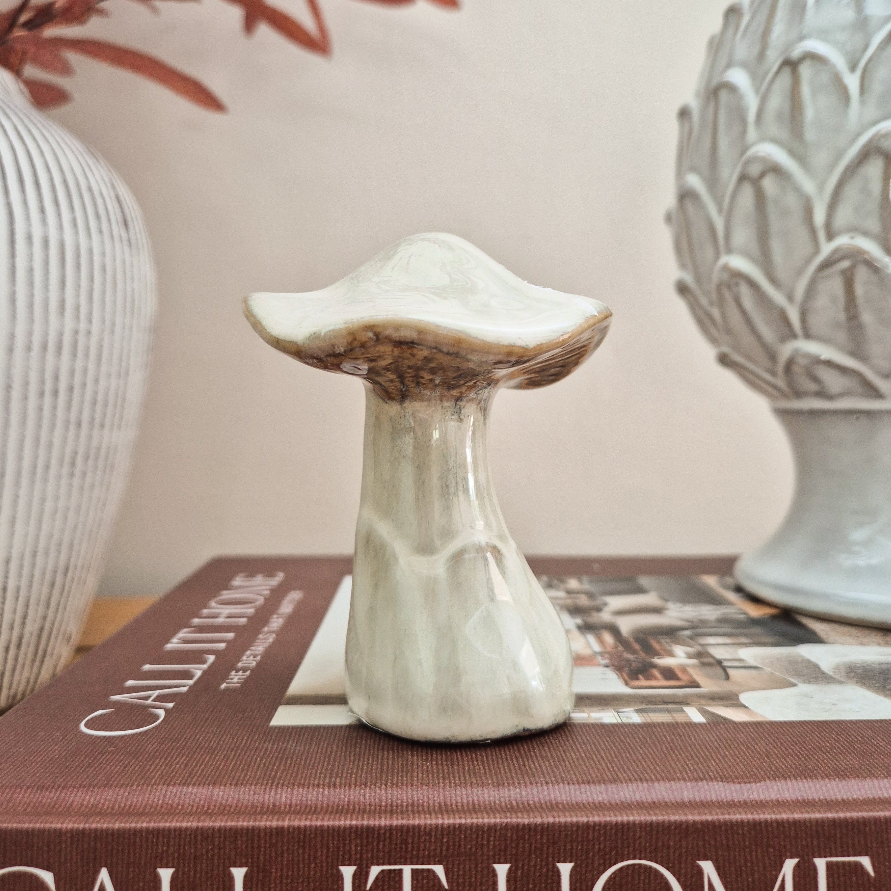 Glazed Ceramic Mushroom Ornaments