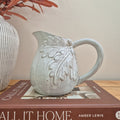 Rustic Glazed Oak Leaf Jug