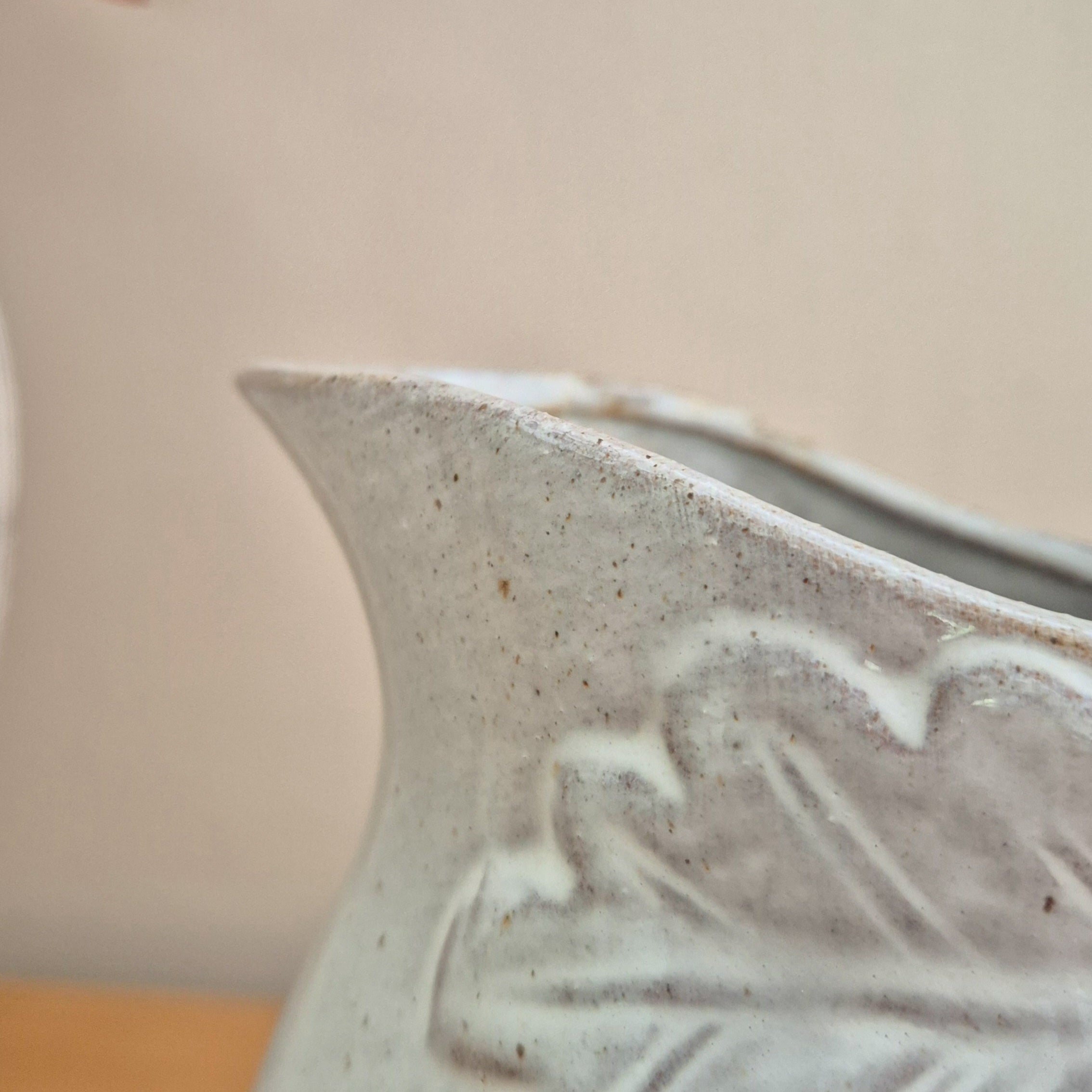 Rustic Glazed Oak Leaf Jug
