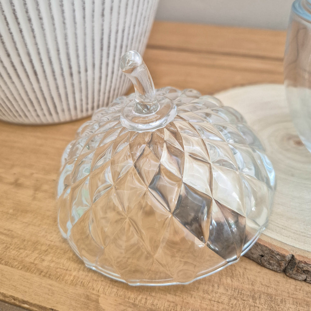 Glass Acorn Storage Jar