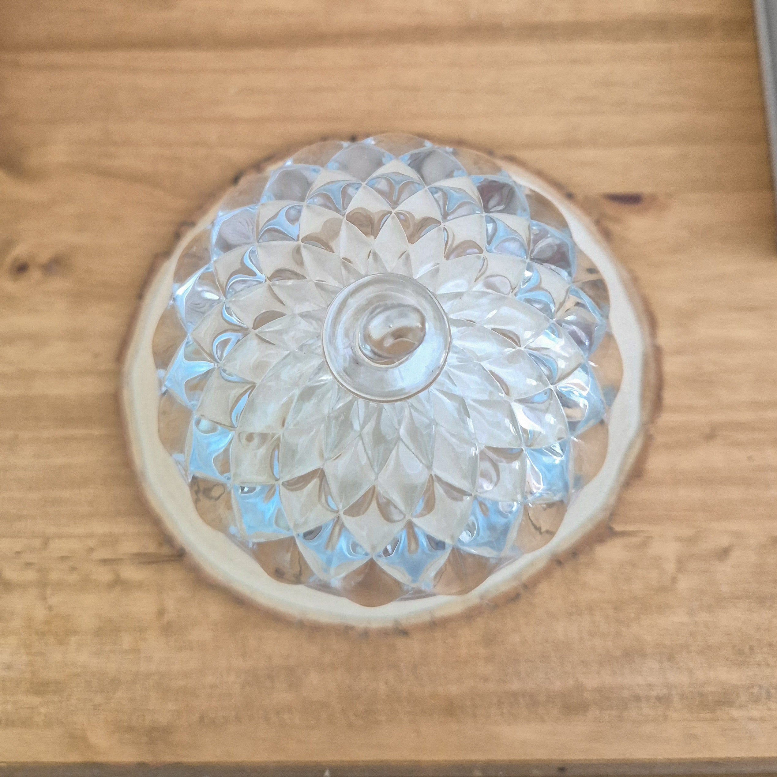 Glass Acorn Storage Jar