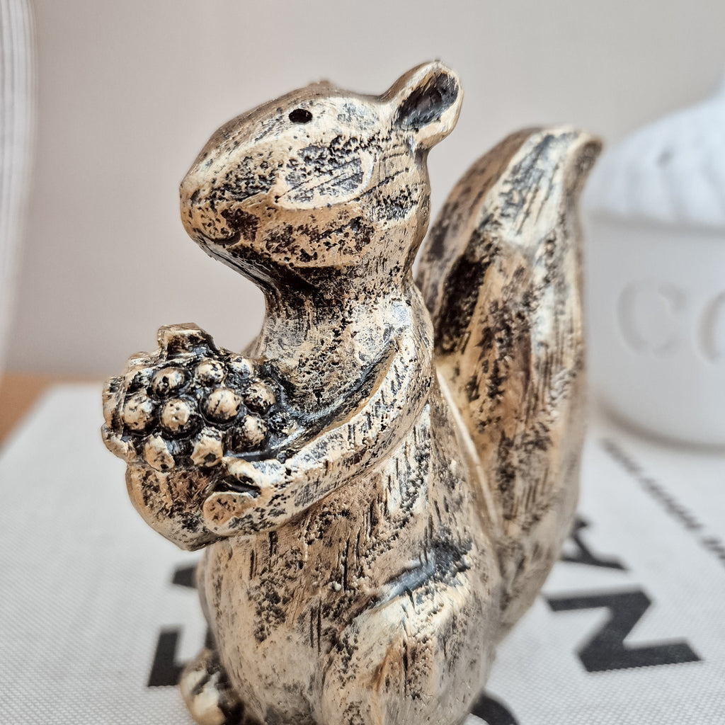 Antique Gold Squirrel Ornament