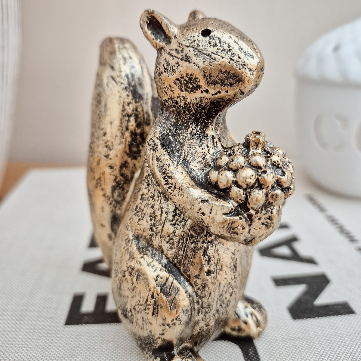 Antique Gold Squirrel Ornament