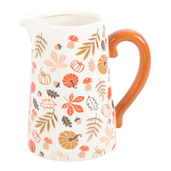 Autumn Pumpkins & Leaves Ceramic Jug