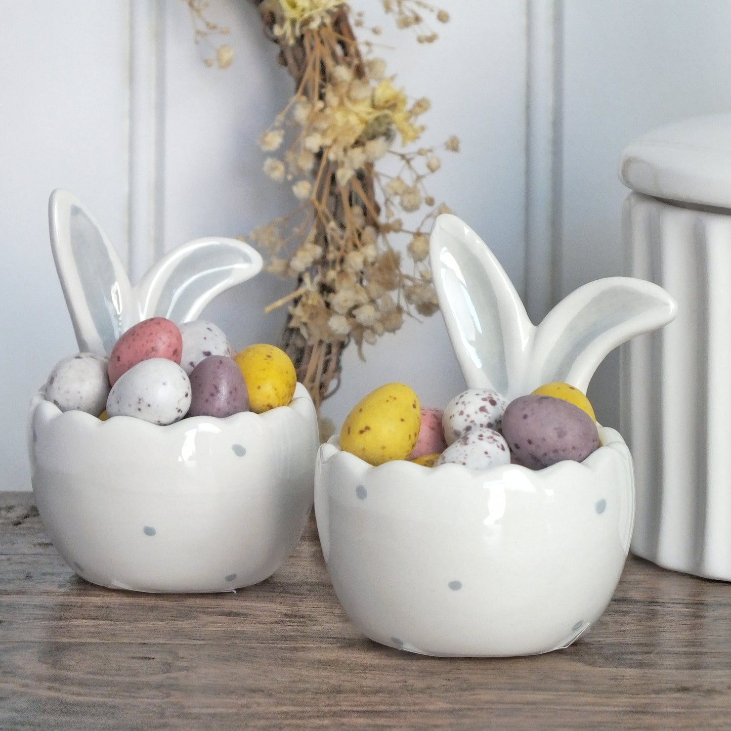 Ceramic Bunny Ears Egg Bowls