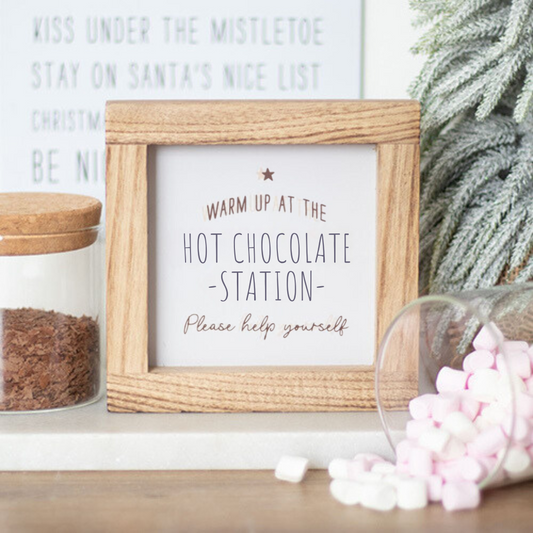 Hot Chocolate Station Wooden Sign