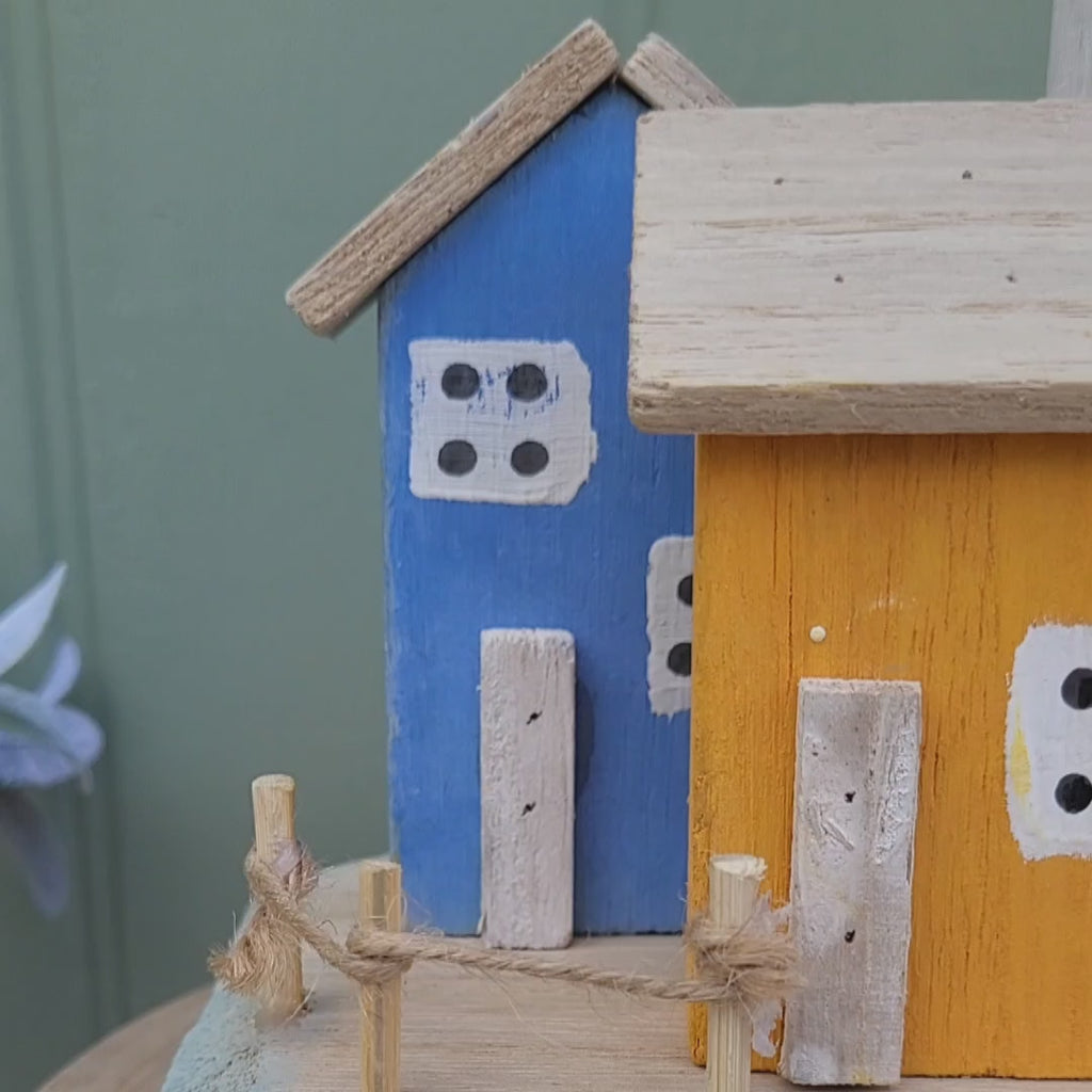 Wooden Coastal Lighthouse Ornament
